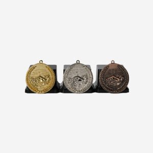 Medalla metálica de natación