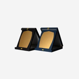Placa con estuche de cuero con lámina de sublimar