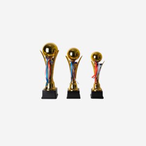 Trofeo plástico con esferas