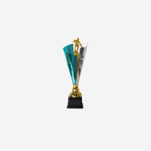 Trofeo plástico azul/plateado